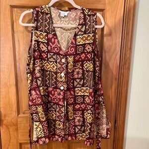 Women's Sleeveless Patterned Top